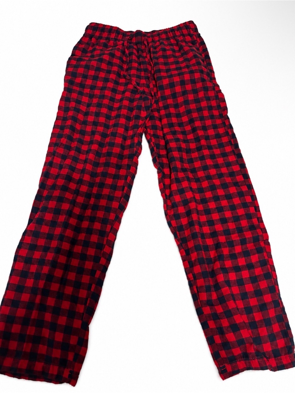 Men's Red and Black Plaid Lounge Pants